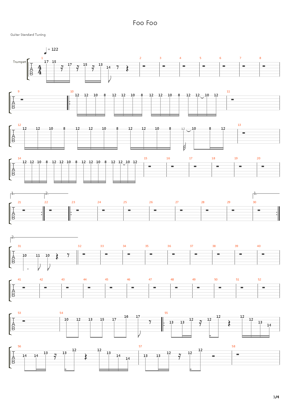 Foo Foo吉他谱