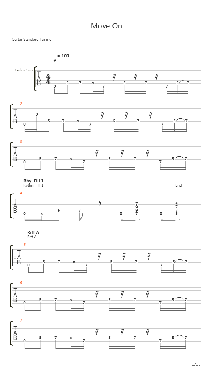 Move On吉他谱