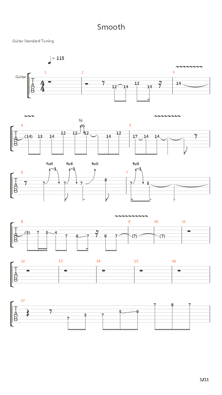 Smooth吉他谱