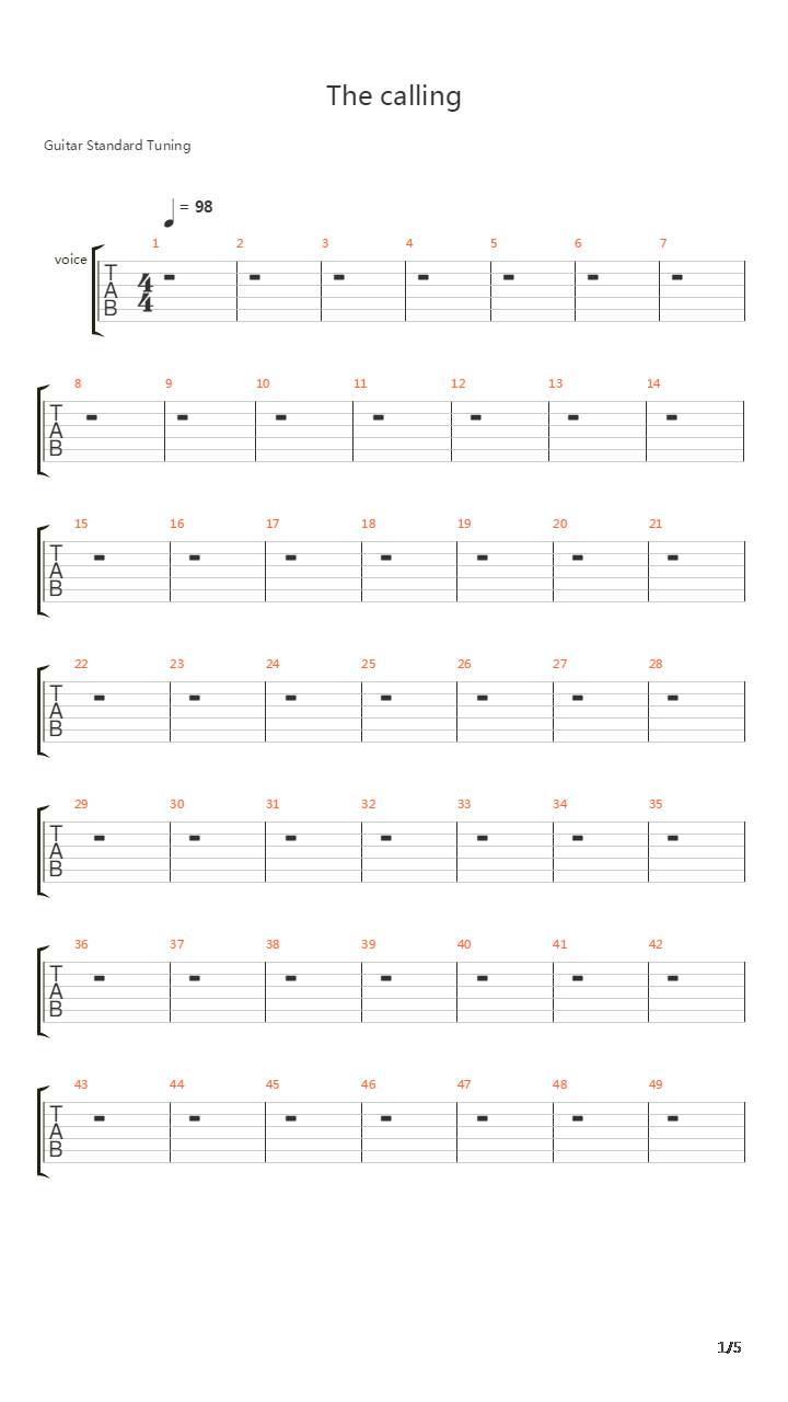 The Calling吉他谱