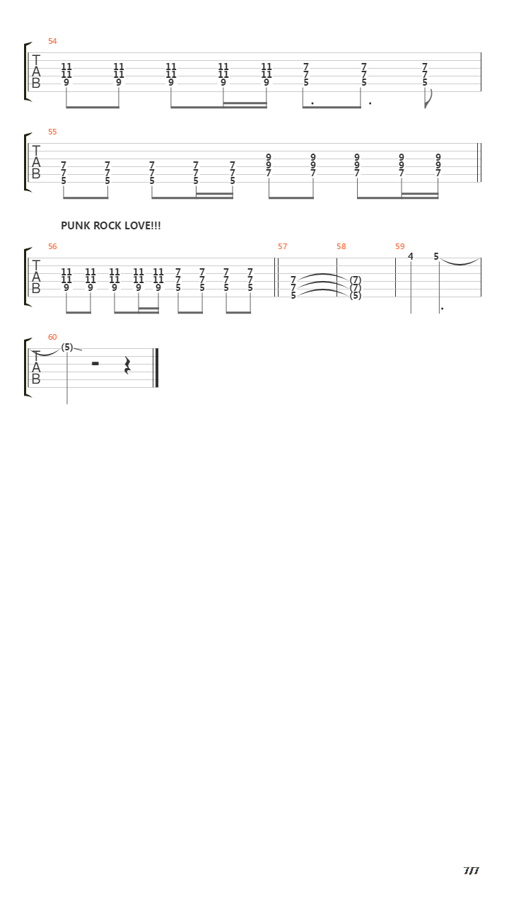 Punk Rock Love吉他谱