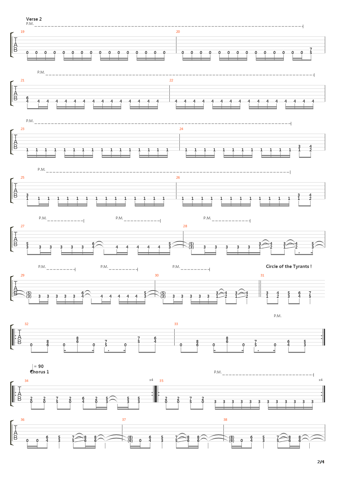 Circle Of The Tyrants吉他谱