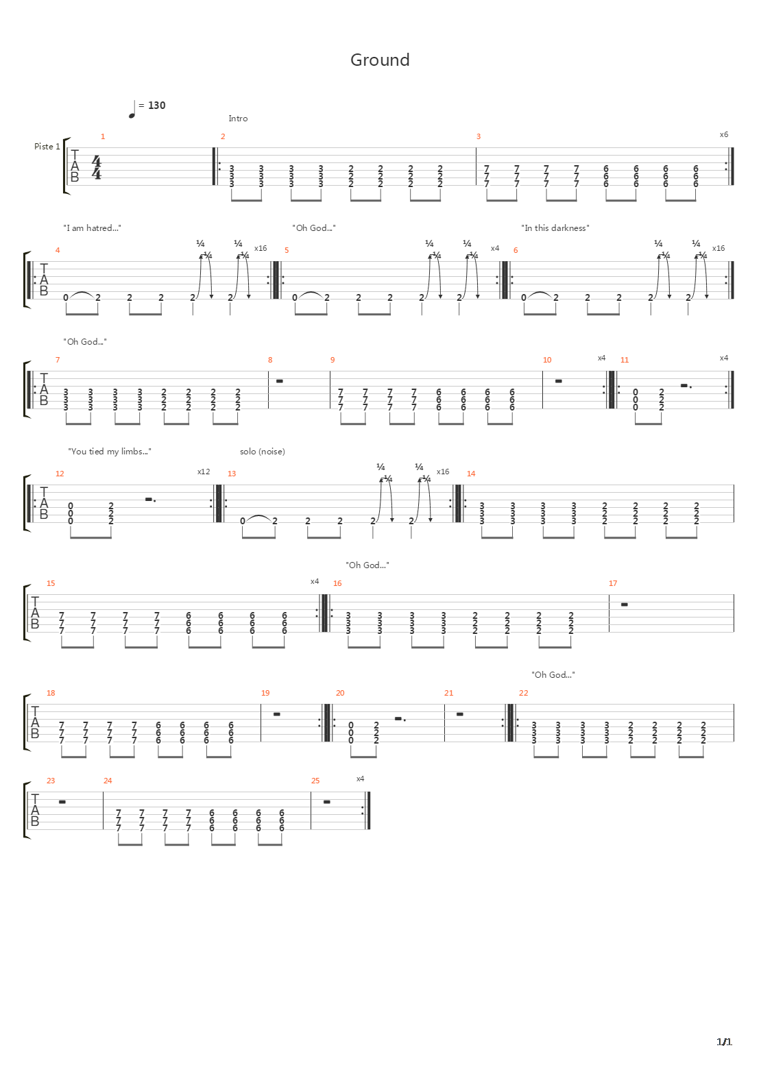 Ground吉他谱