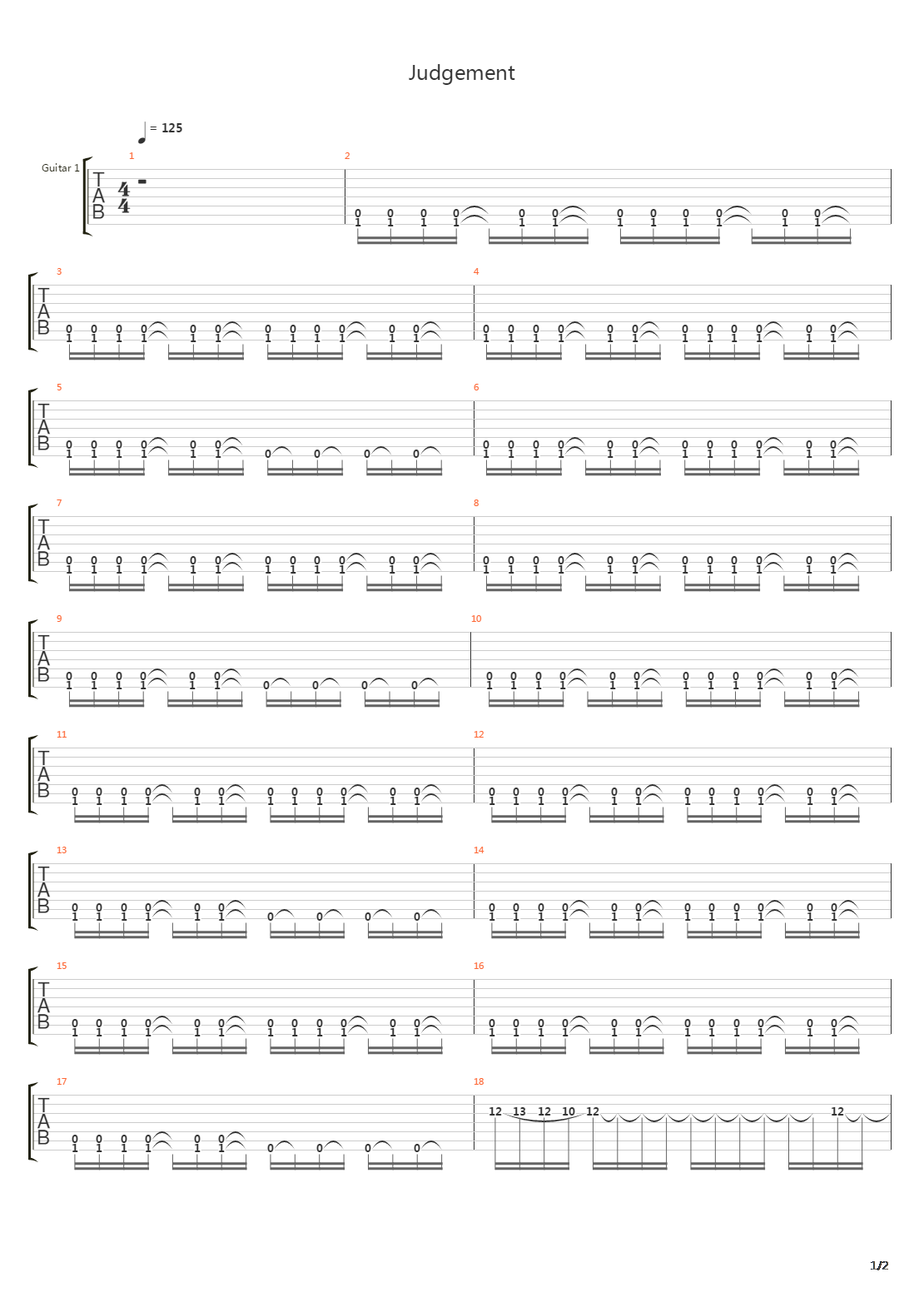 Judgement吉他谱