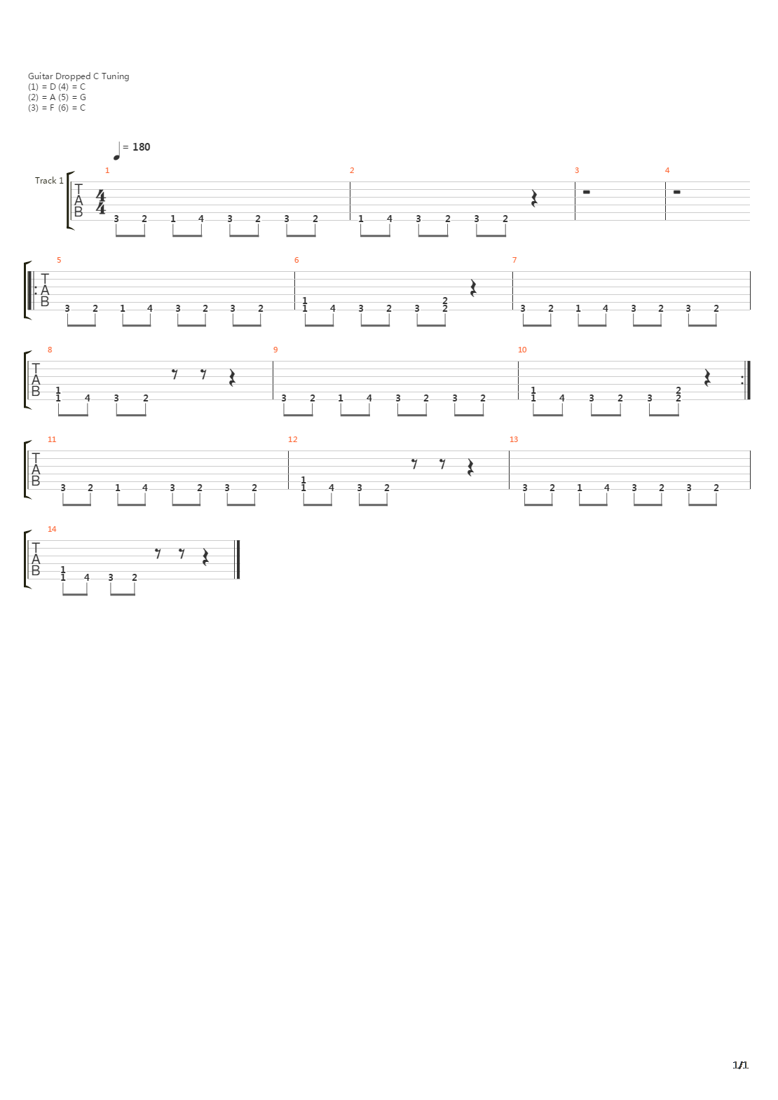 Recreant吉他谱