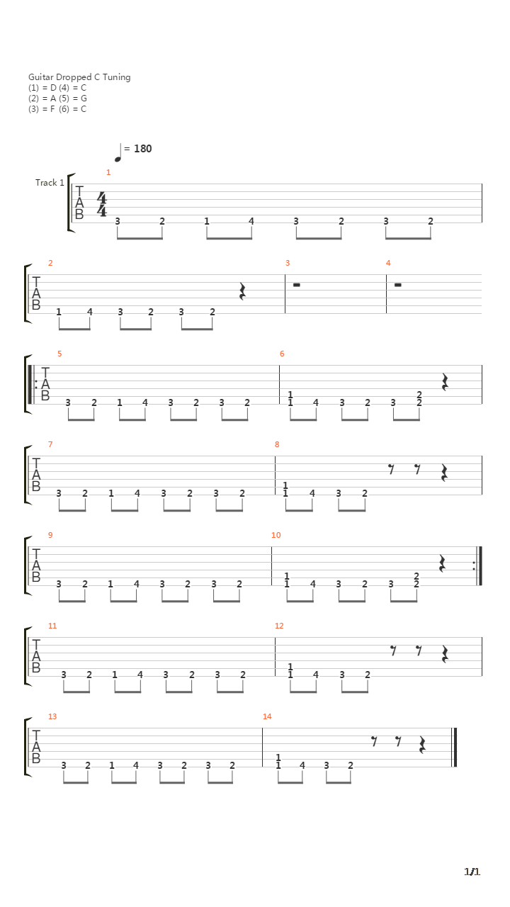 Recreant吉他谱