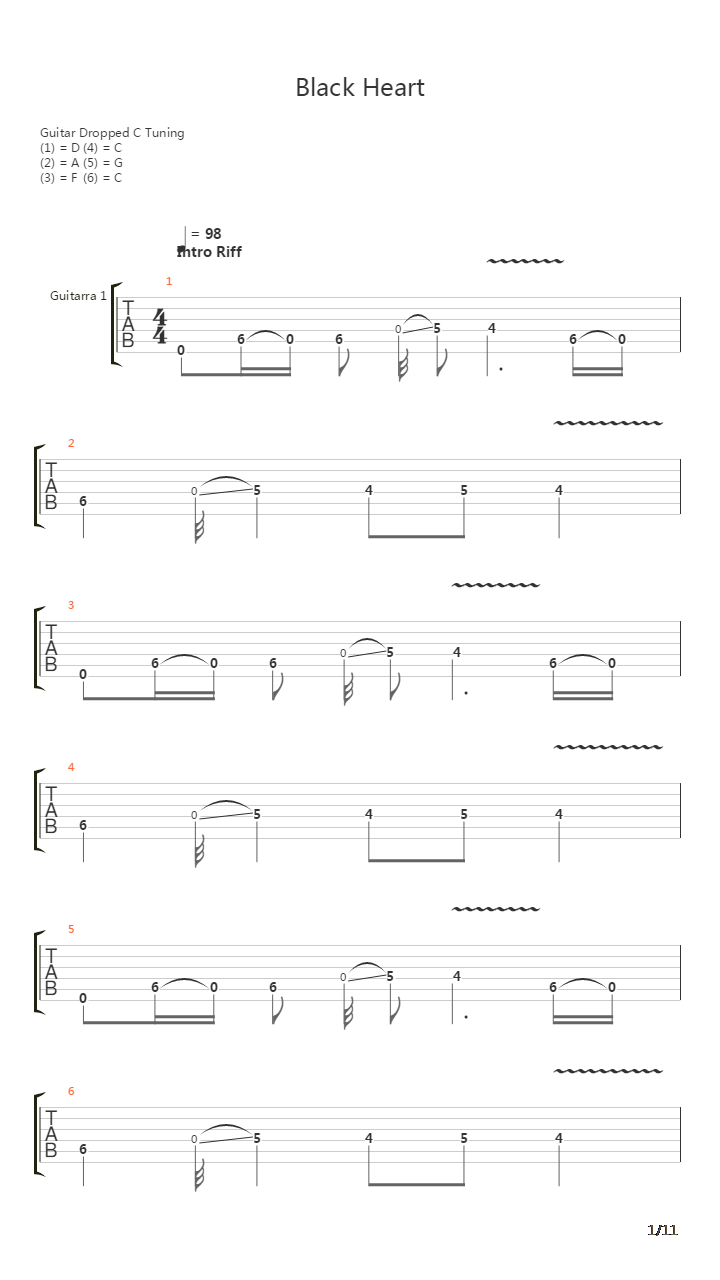 Black Heart吉他谱