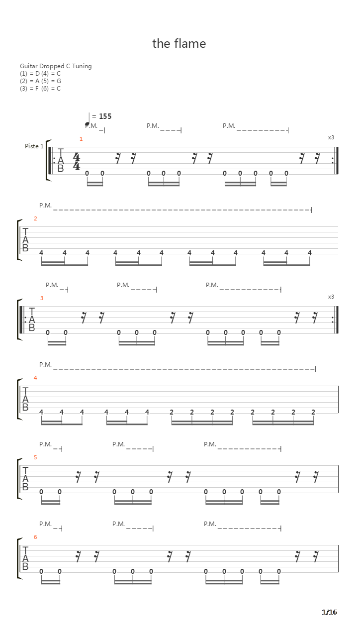 Flame吉他谱