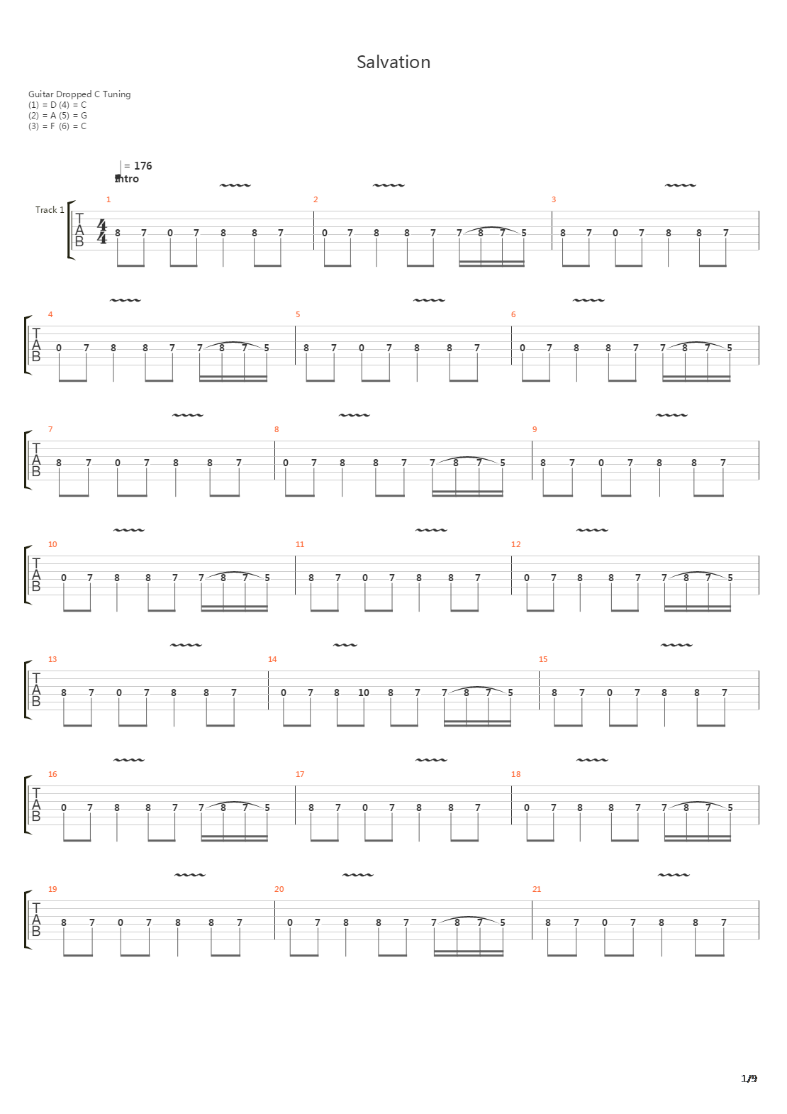 Salvation吉他谱