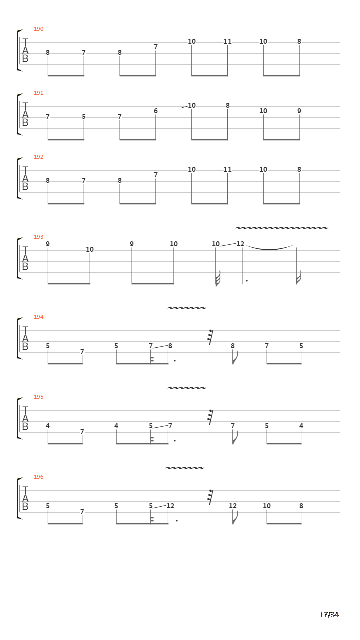 Six吉他谱