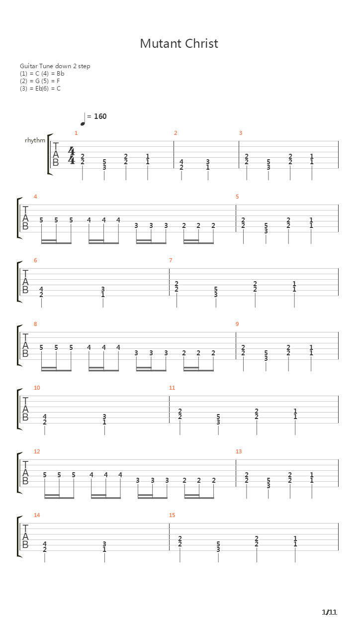 Mutant Christ吉他谱