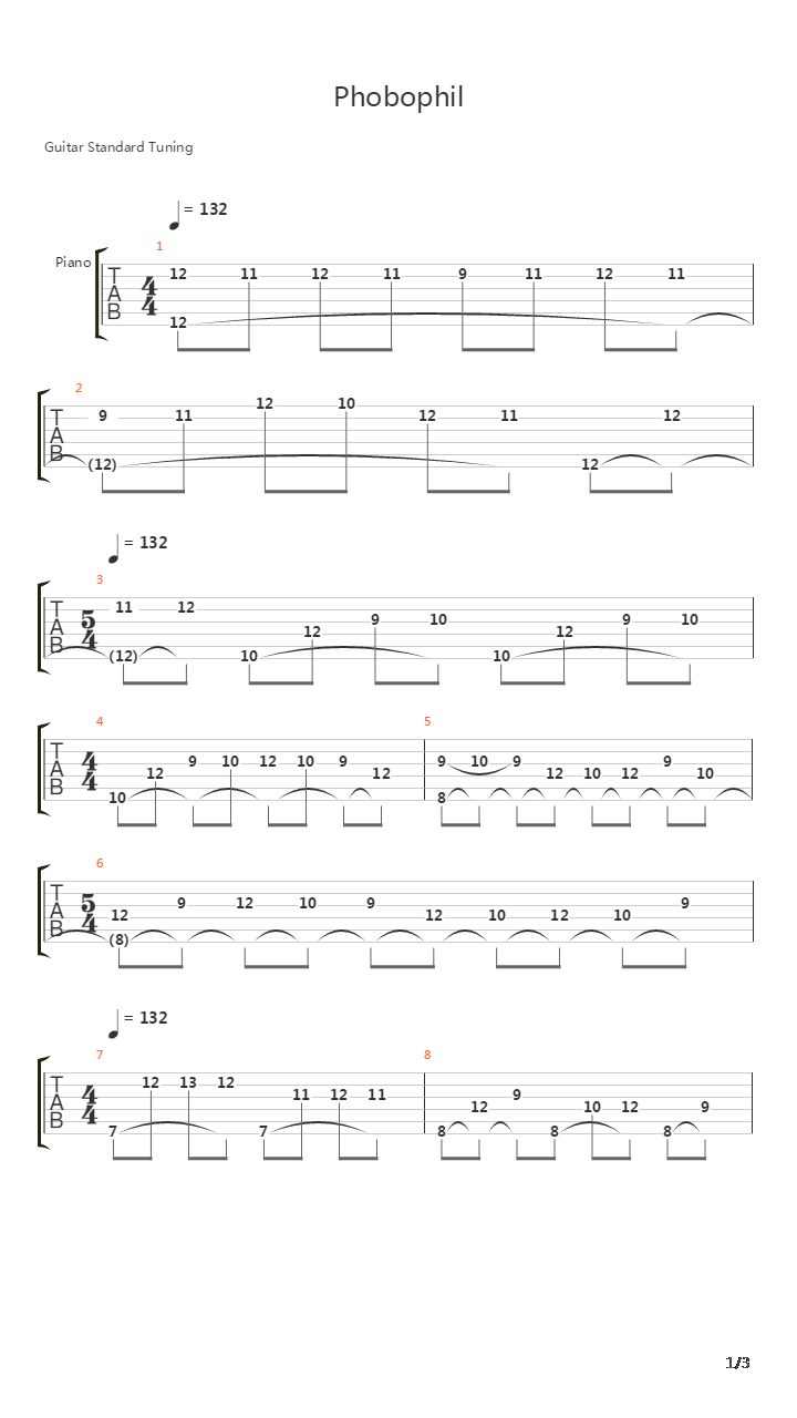 Phobophil吉他谱