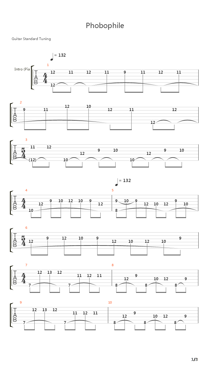 Phobophile吉他谱