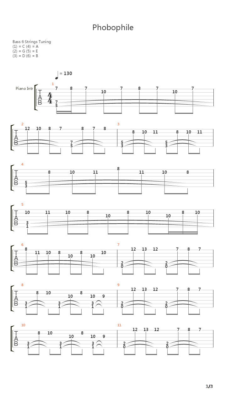 Phobophile吉他谱