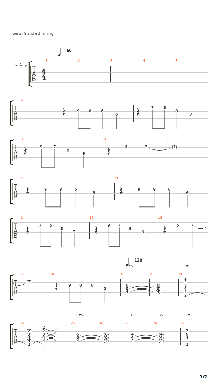 Adagio For Tron吉他谱