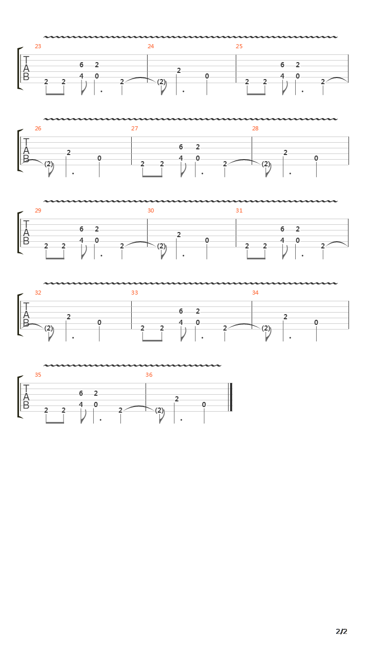 End Of Line吉他谱