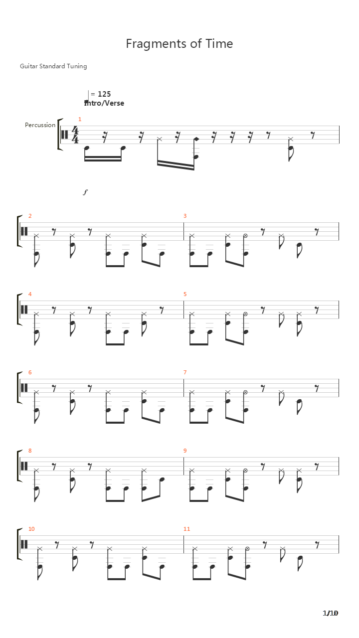 Fragments Of Time吉他谱