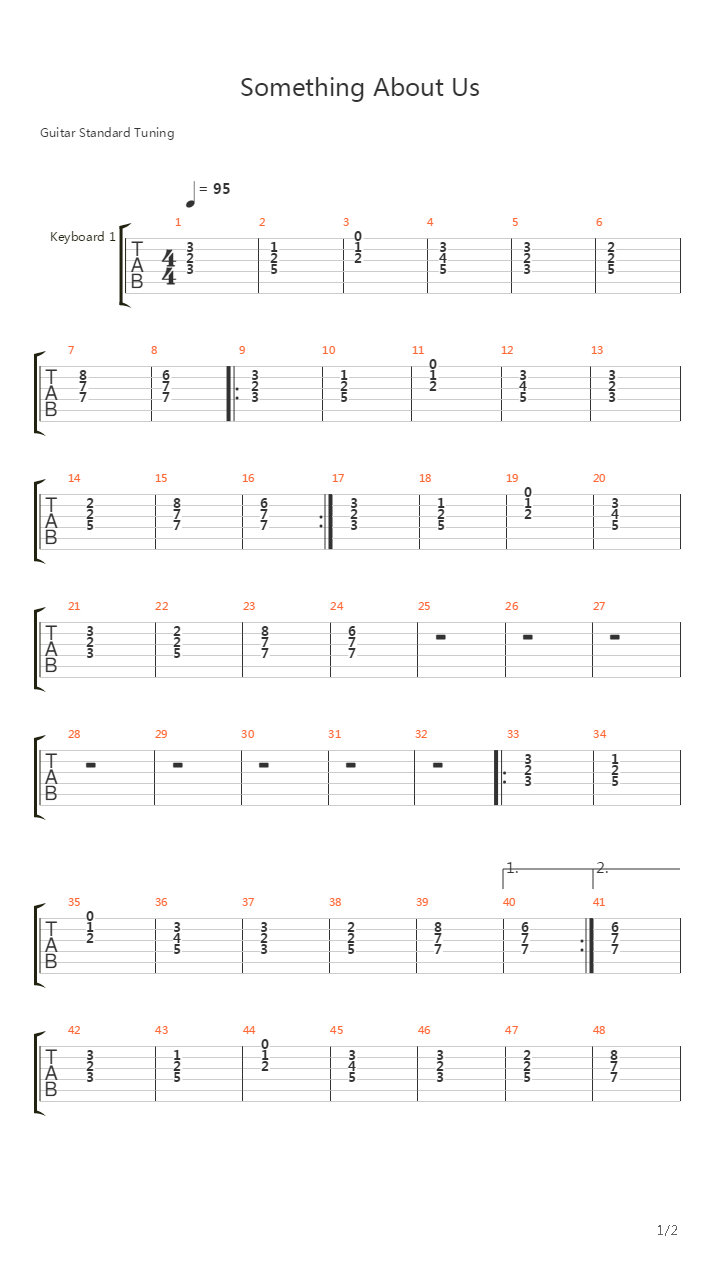 Something About Us吉他谱