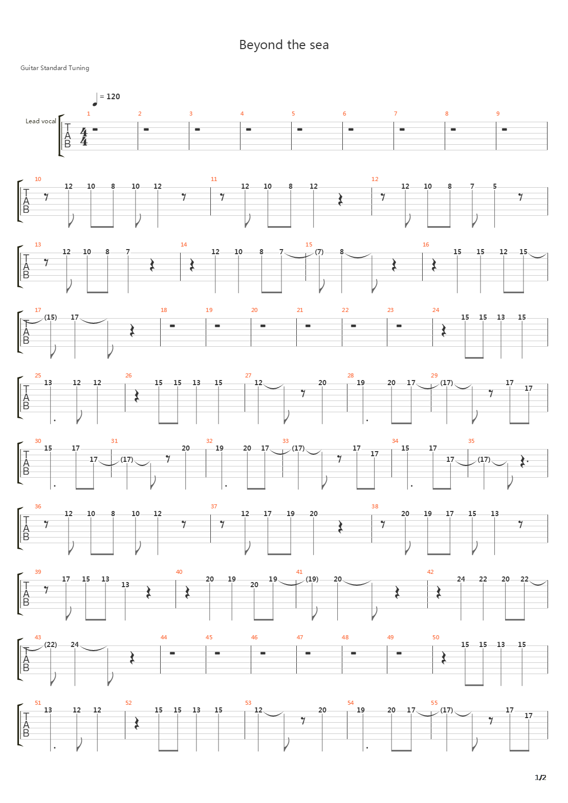 Beyond The Sea吉他谱