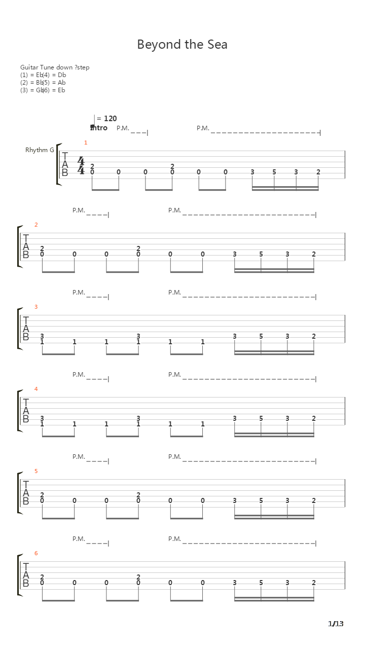 Beyond The Sea吉他谱