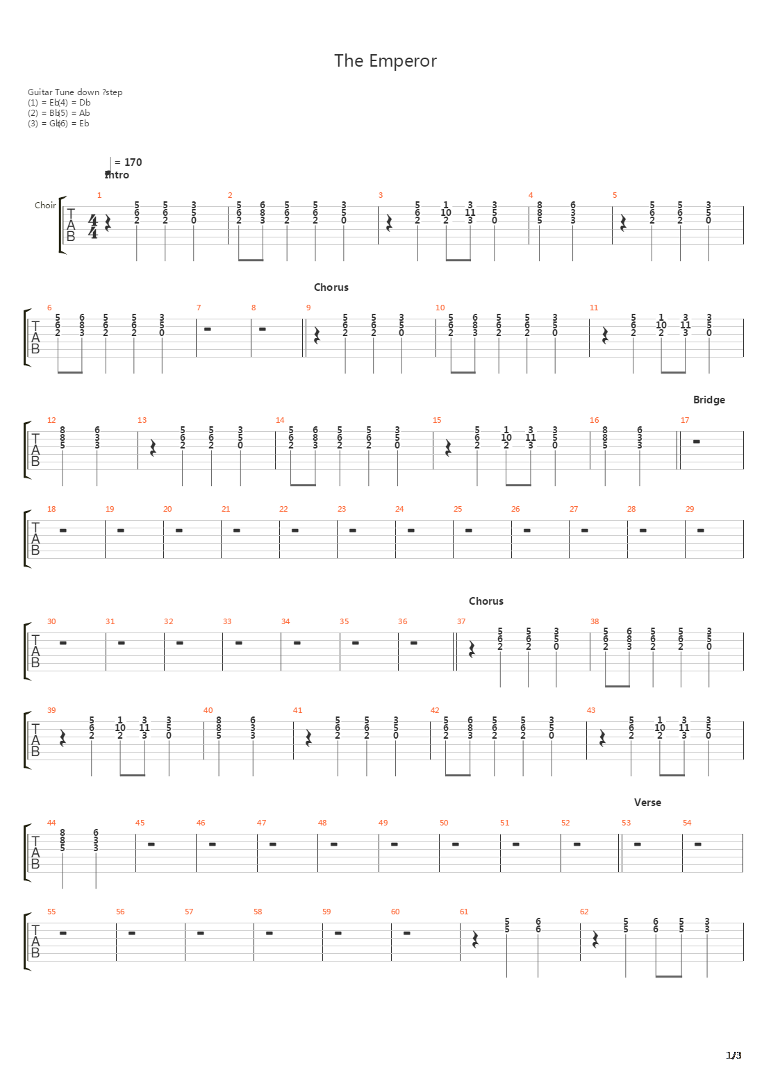 Emperor吉他谱