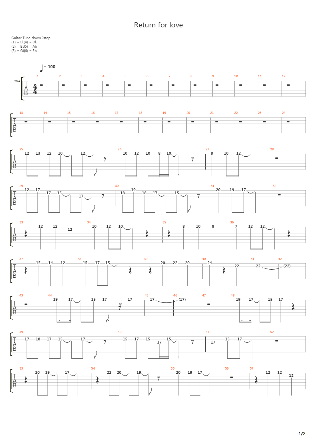 Return For Love吉他谱