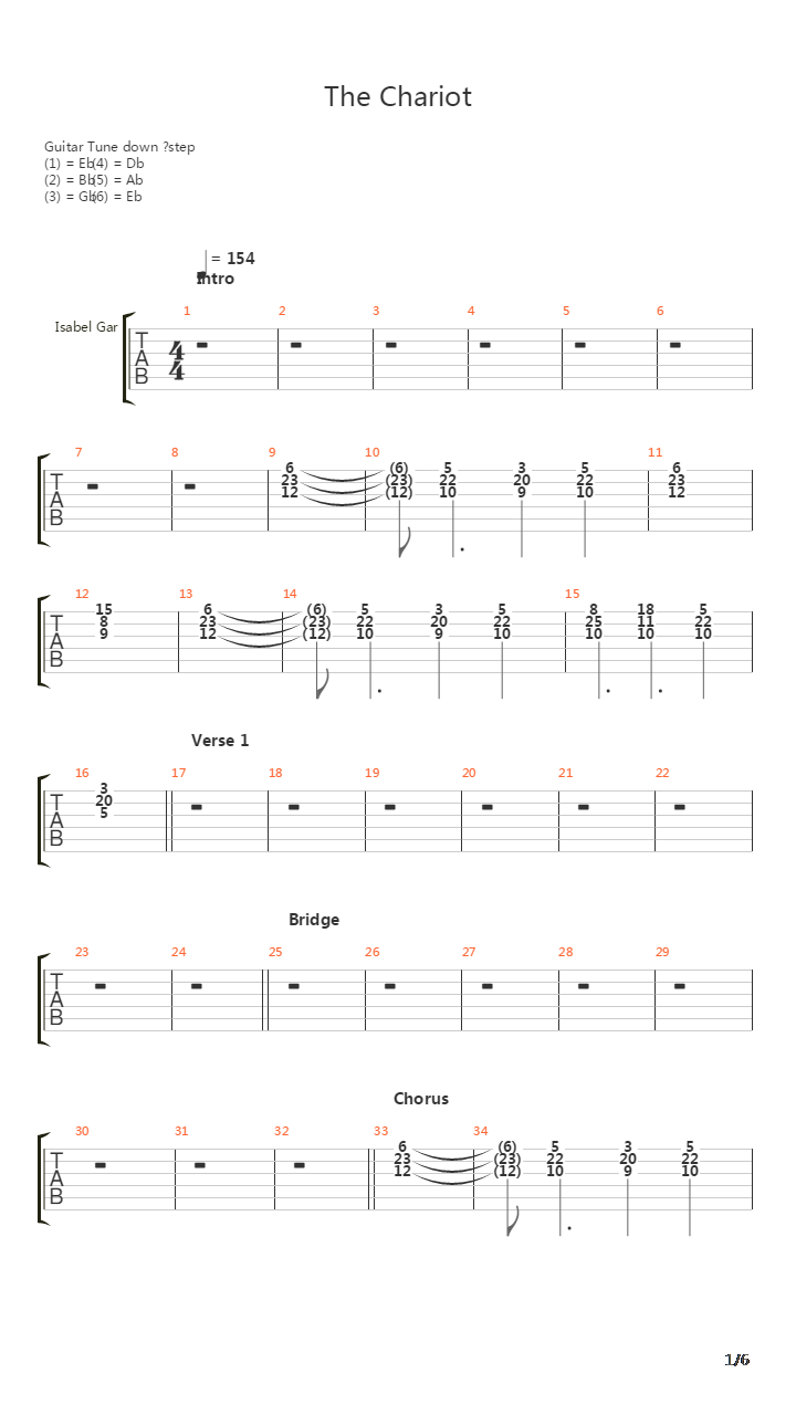 The Chariot吉他谱