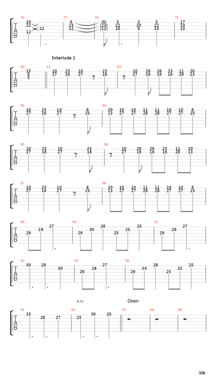 The Chariot吉他谱