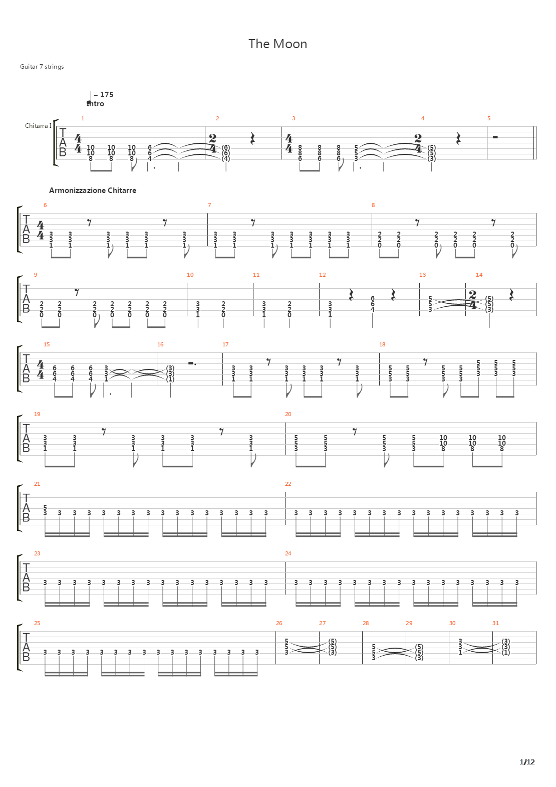 The Moon吉他谱