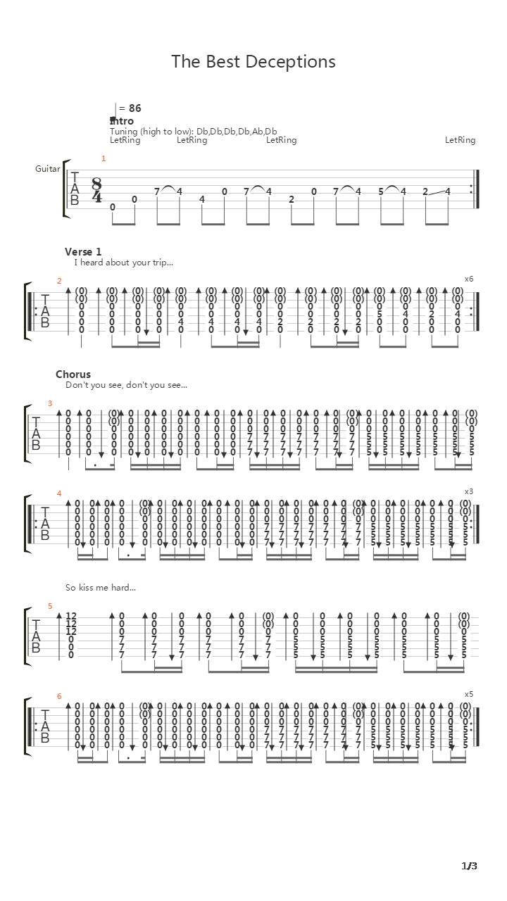 Best Deceptions吉他谱