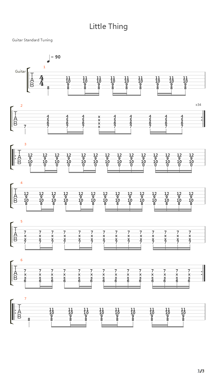 Little Thing吉他谱