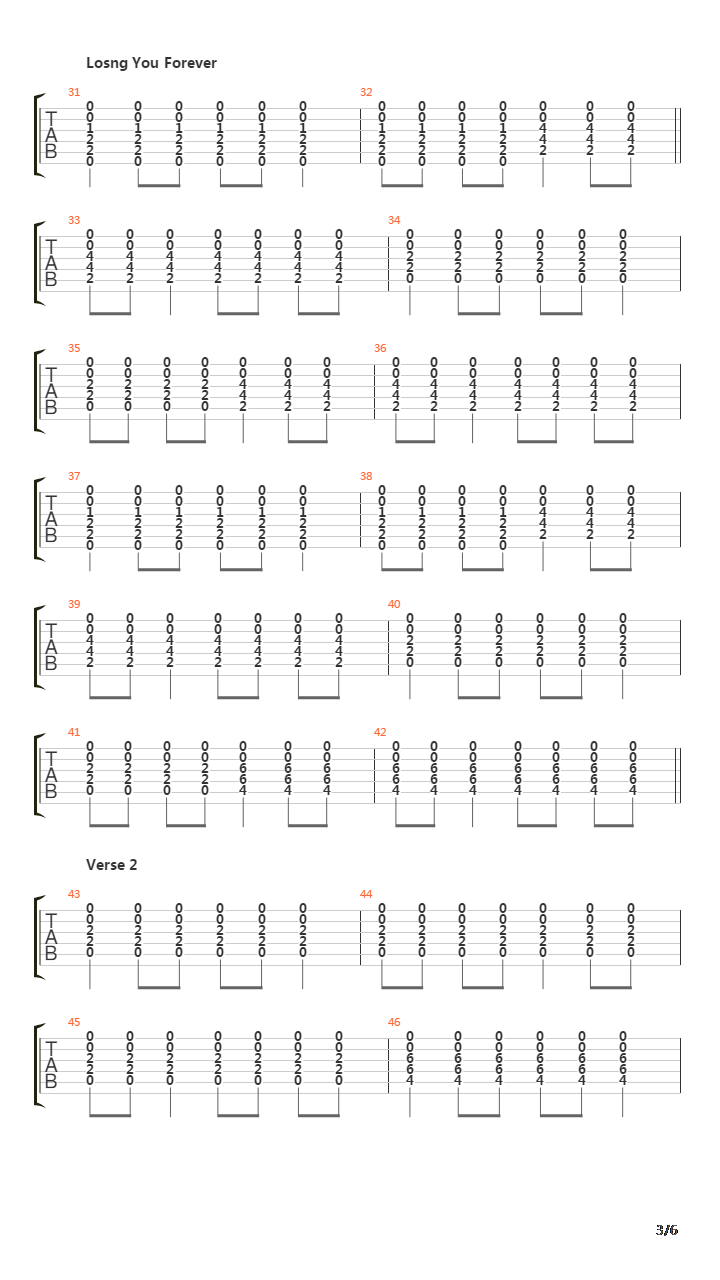 Losing You吉他谱
