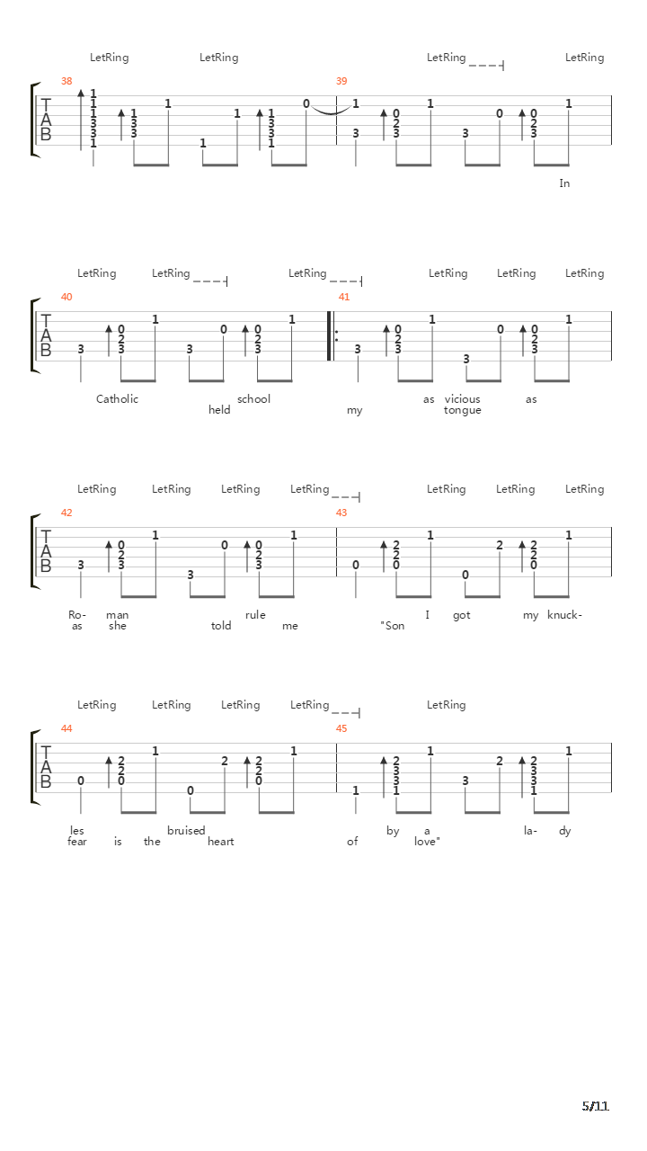 I Will Follow You Into The Dark吉他谱