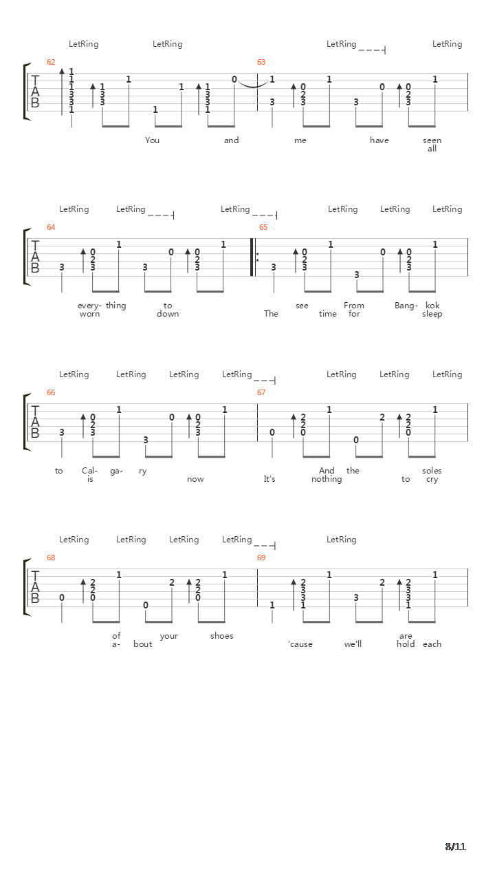 I Will Follow You Into The Dark吉他谱