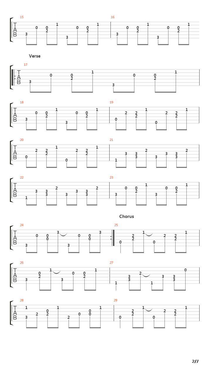 I Will Follow You Into The Dark吉他谱