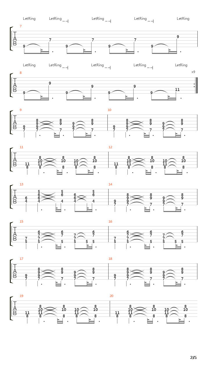 Lack Of Color吉他谱