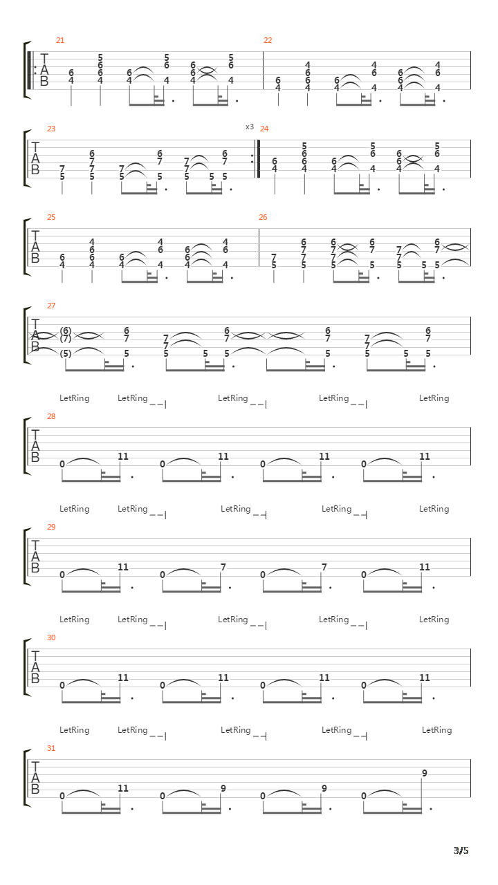 Lack Of Color吉他谱