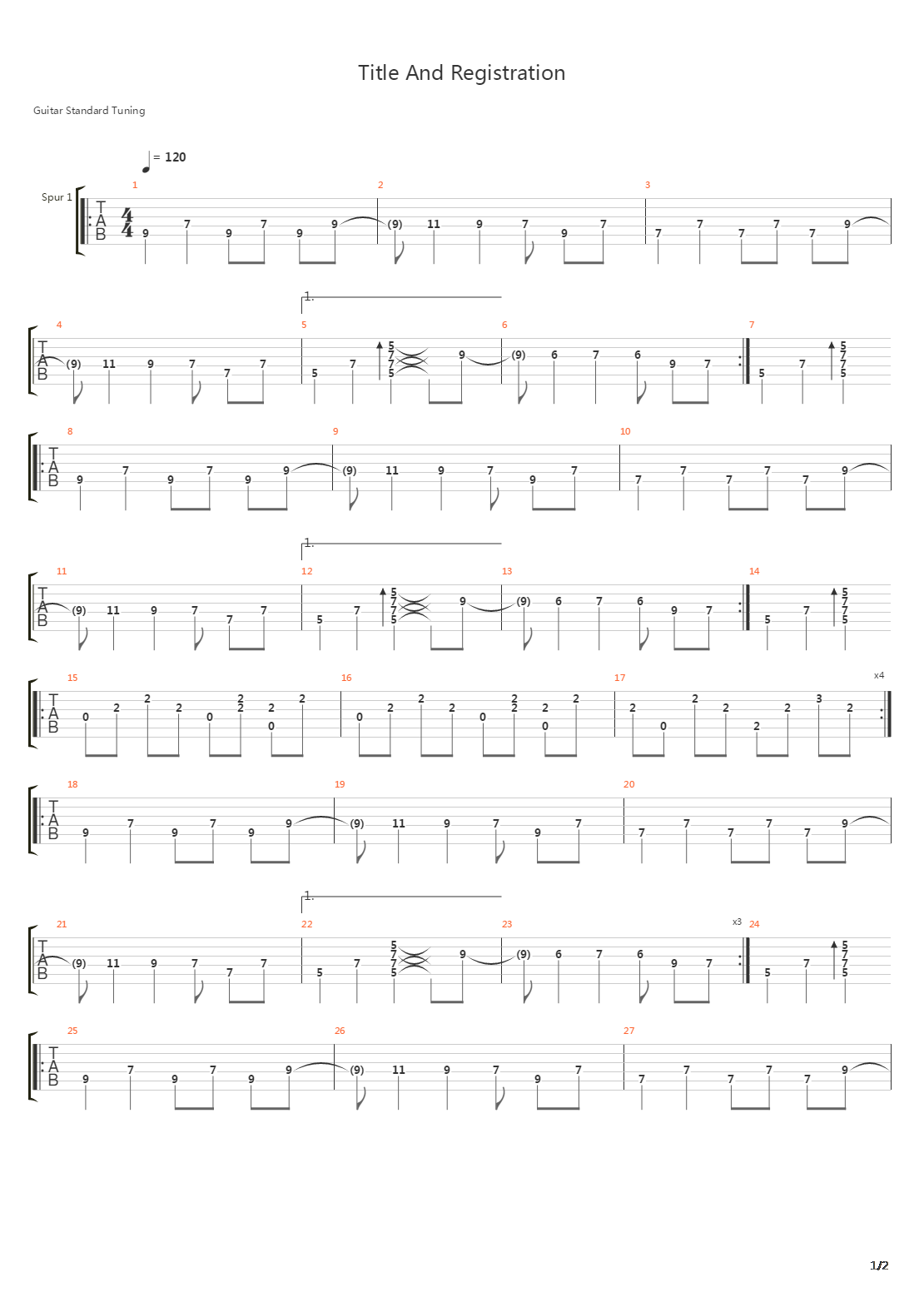 Title And Registration吉他谱