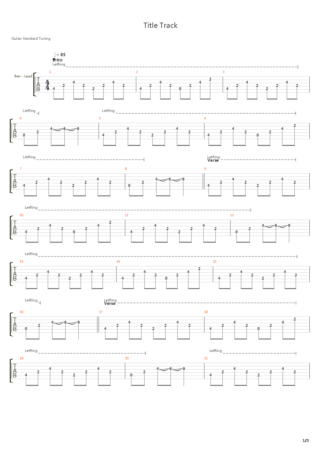 Title Track吉他谱