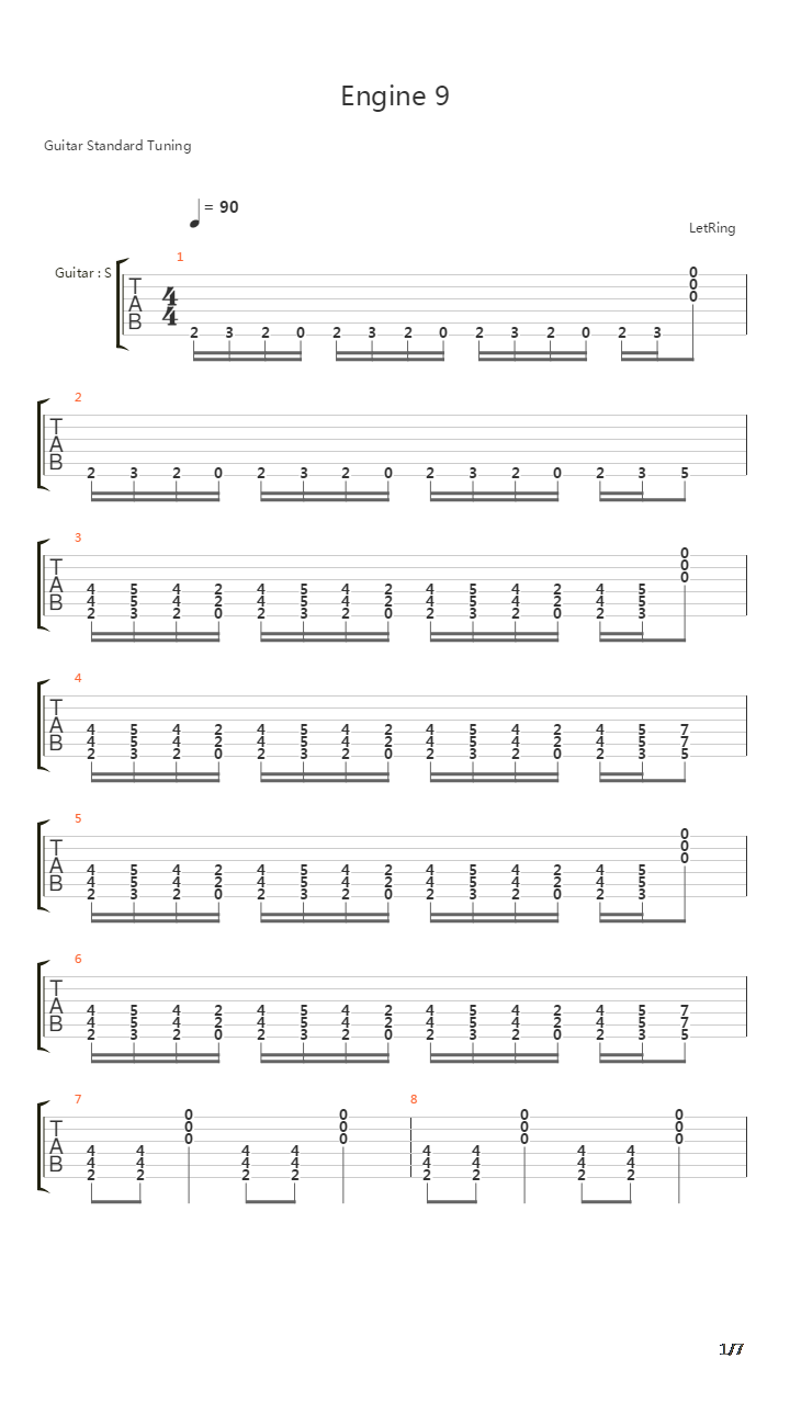 Engine No 9吉他谱