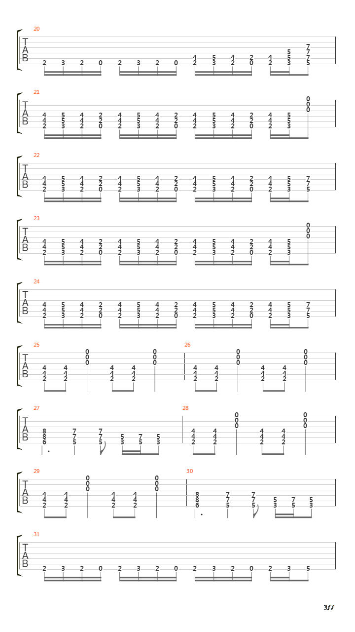 Engine No 9吉他谱