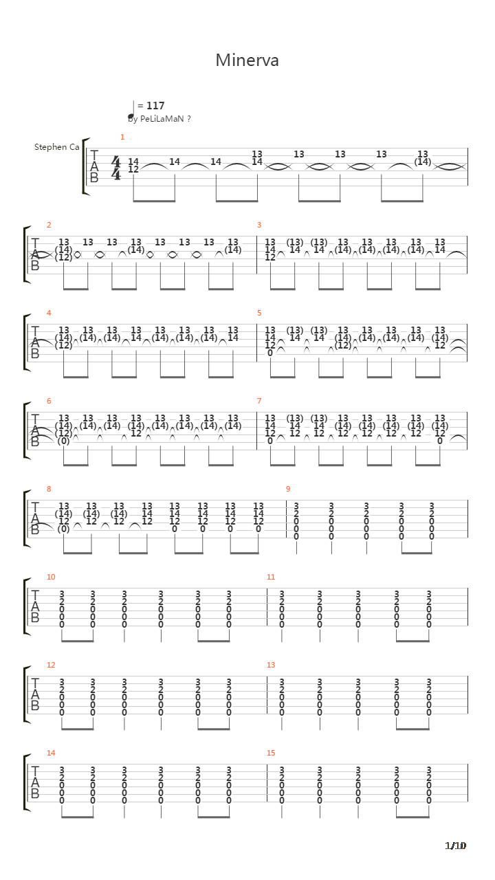 Minerva吉他谱
