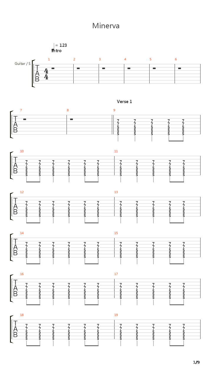 Minerva吉他谱