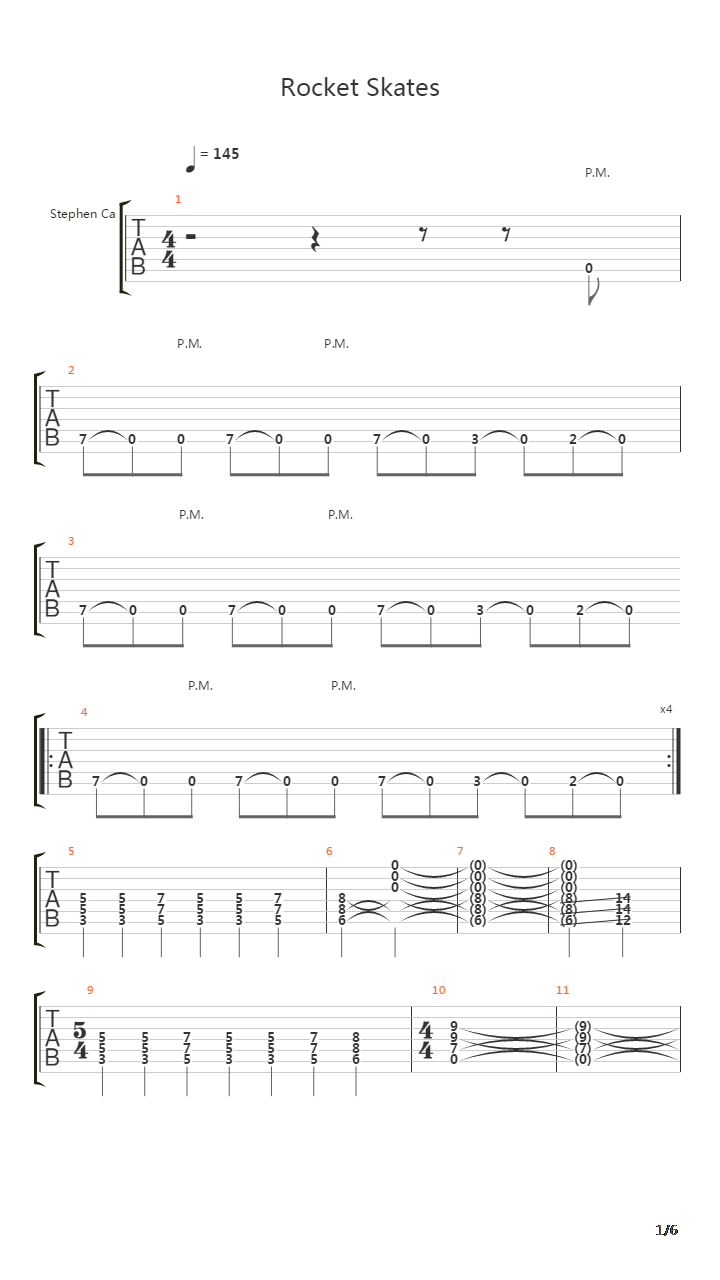Rocket Skates吉他谱