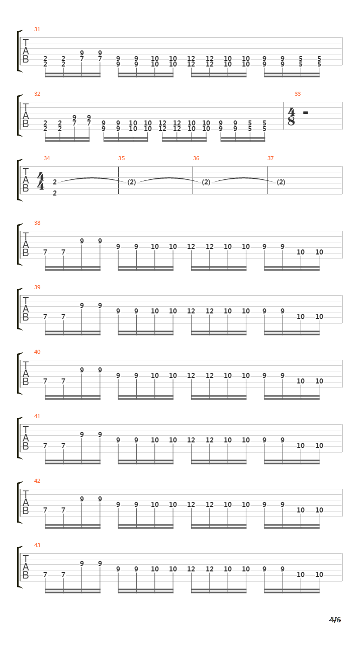 Root吉他谱