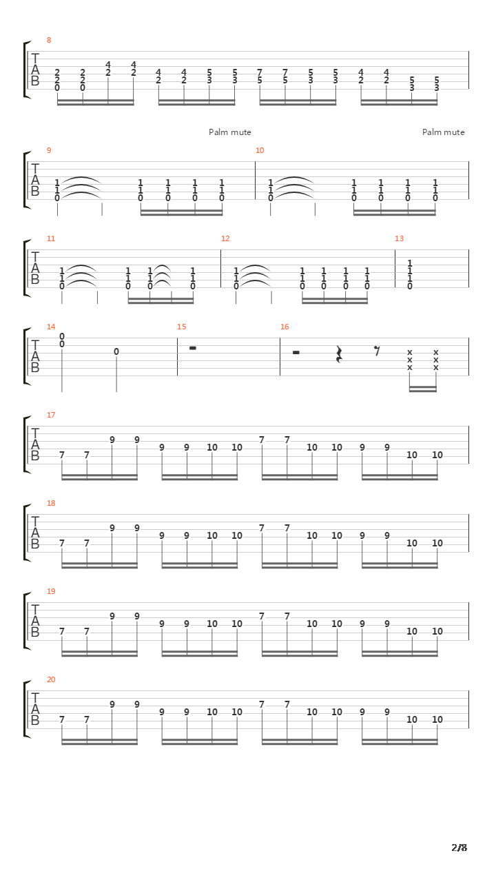Root吉他谱