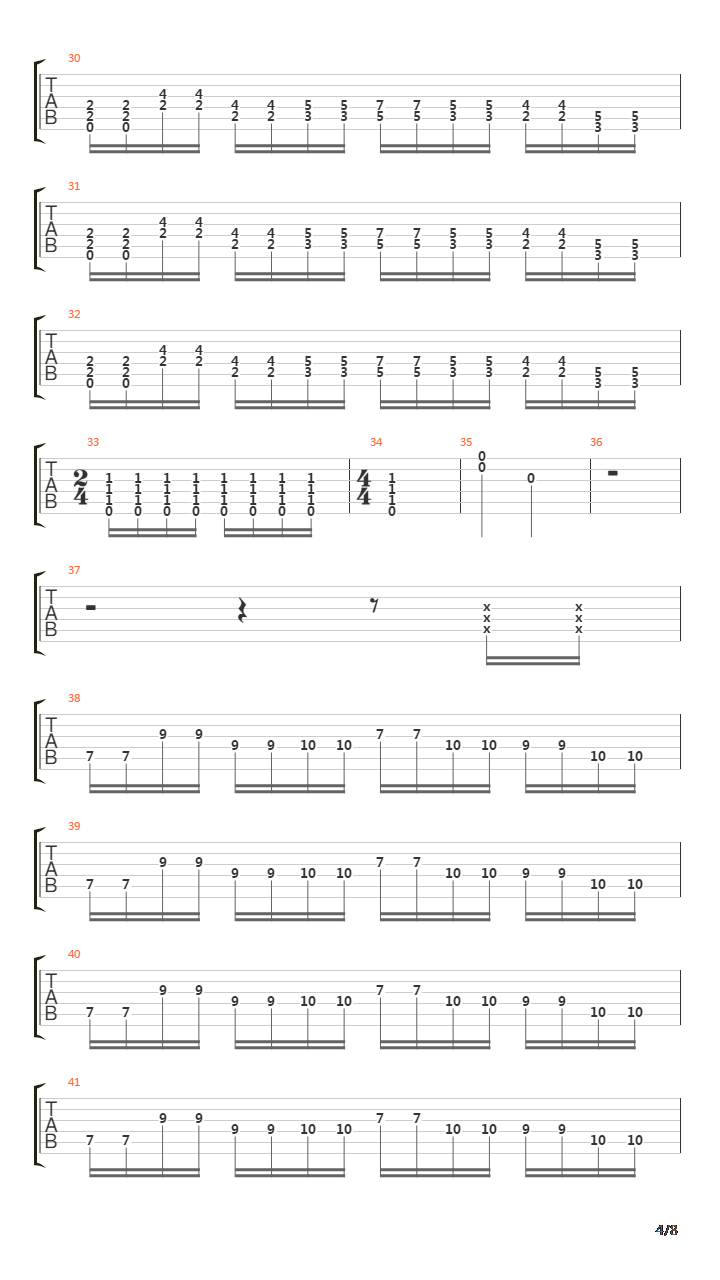 Root吉他谱