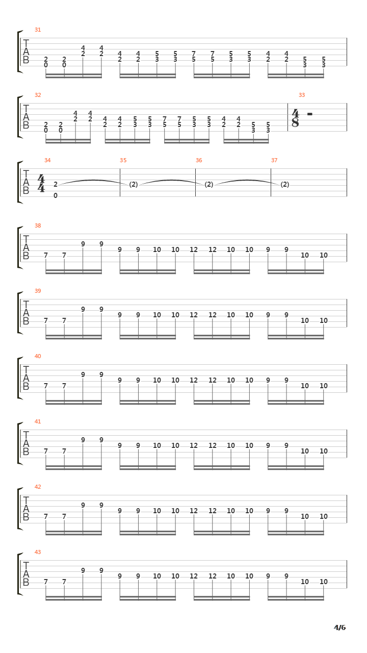 Root吉他谱