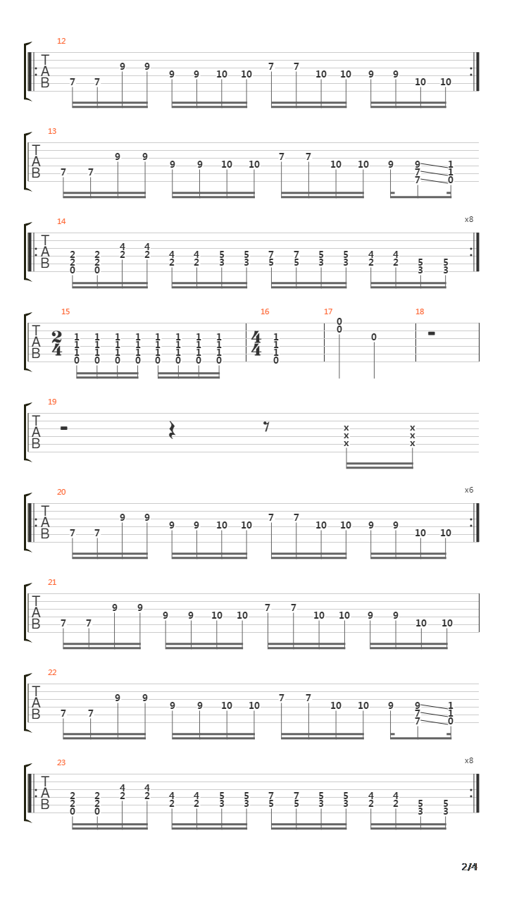 Root吉他谱