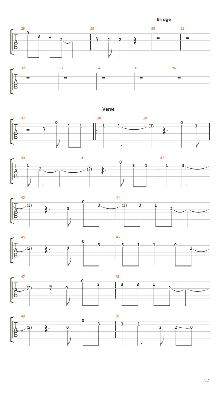 Simple Man吉他谱